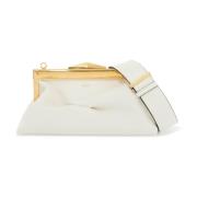 Jimmy Choo Diamantram läderclutch White, Dam