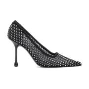 Jimmy Choo Mesh dã©colletã© pumps med kristallutsmyckningar Black, Dam