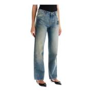 Marc Jacobs Tvättad Denim Jeans med Broderi Blue, Dam