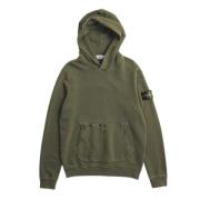 Stone Island Diagonal Fleece Hoodie 'Old' Effekt Green, Herr