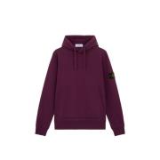 Stone Island Mörk Burgundy Huva i Fleece Purple, Herr