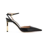 Tom Ford Krokodiltryck Slingback Klackar Black, Dam