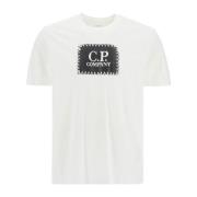 C.p. Company T-shirt med logotryck White, Herr