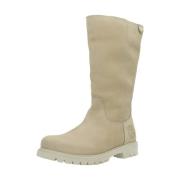 Panama Jack Nobuck High Boots för Moderna Kvinnor Beige, Dam