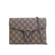 Gucci Vintage Pre-owned Belagd canvas handvskor Beige, Dam