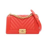 Chanel Vintage Pre-owned Laeder chanel-vskor Red, Dam