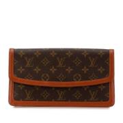 Louis Vuitton Vintage Pre-owned Canvas kuvertvskor Brown, Dam