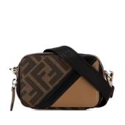 Fendi Vintage Pre-owned Tyg axelremsvskor Brown, Dam