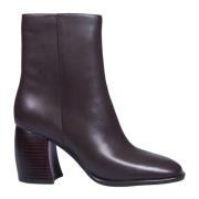 Michael Kors Choklad Ankelboots med Laminerad Klack Brown, Dam