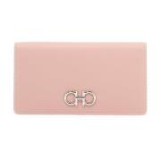 Salvatore Ferragamo Gancini Läder Bifold Plånbok Pink, Dam