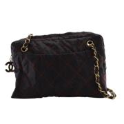 Chanel Vintage Pre-owned Nylon handvskor Black, Dam