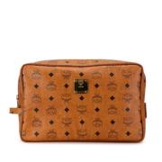 MCM Pre-owned Pre-owned Tyg kuvertvskor Brown, Dam