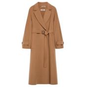 Max Mara Kamelullrock Dubbelknäppt Brown, Dam