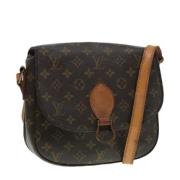 Louis Vuitton Vintage Pre-owned Canvas axelremsvskor Brown, Dam