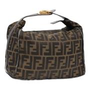 Fendi Vintage Pre-owned Canvas handvskor Brown, Dam