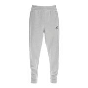 Maison Kitsuné Broderade Bekväma Joggers Gray, Herr