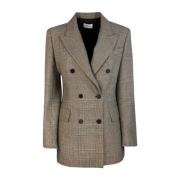 P.a.r.o.s.h. Brun Blazer Jacka Dubbelknäppt Regular Fit Brown, Dam