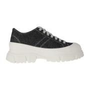 Sofie D'hoore Ull ankel sneakers med hög sula Black, Dam