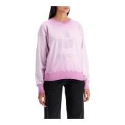 Isabel Marant Étoile Sweatshirt med tvättad effekt och logotyp Purple,...