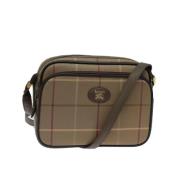 Burberry Vintage Pre-owned Canvas axelremsvskor Beige, Dam