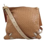 Bottega Veneta Vintage Pre-owned Laeder axelremsvskor Brown, Dam