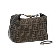 Fendi Vintage Pre-owned Canvas handvskor Brown, Dam