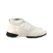 Chanel Vintage Pre-owned Tyg sneakers White, Dam