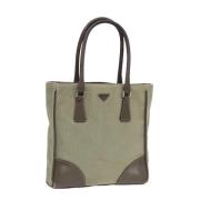 Prada Vintage Pre-owned Canvas prada-vskor Beige, Dam