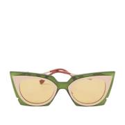 Fendi Vintage Pre-owned Acetat solglasgon Multicolor, Dam