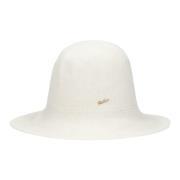 Borsalino Eco-Cashmere Cloche Hat White, Unisex