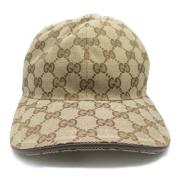 Gucci Vintage Pre-owned Canvas hattar-och-kepsar Beige, Dam