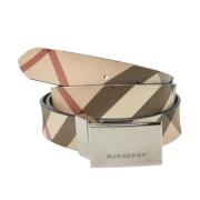 Burberry Vintage Pre-owned Laeder skrp Beige, Dam