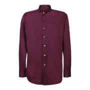 Canali Lyxiga Bordeaux Skjortor för Män Red, Herr