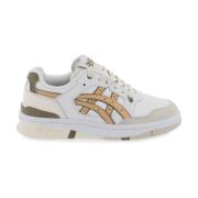 Asics Läder Sneakers med Ikoniska Sidestripar White, Dam