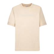 Burberry Beige T-shirt med broderat logotyp Beige, Dam