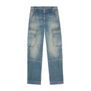 Diesel Clear Blue Cargo Jeans Blue, Herr