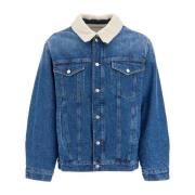 Isabel Marant Klassisk Japansk Denimjacka med Fleecefoder Blue, Herr