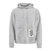 Moschino Teddybjörn Huvtröja Sweatshirt Gray, Herr