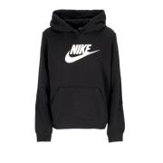 Nike Sportswear Club Fleece Hoodie Svart/Vit Black, Dam