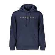 Tommy Hilfiger Blå Ikonisk Broderad Huva Sweatshirt Blue, Herr