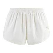 Alexander Wang Mesh Fodrad Techno Tyg Shorts White, Dam