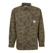 Carhartt Wip Grön Camo Långärmad Skjorta Green, Herr