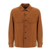 Ermenegildo Zegna Kashmir Oasis Overshirt Brown, Herr