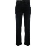 Mother Blå Denim Straight Leg Jeans Blue, Dam