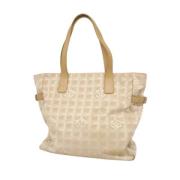 Chanel Vintage Pre-owned Tyg totevskor Beige, Dam