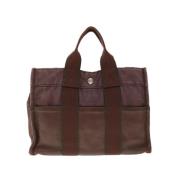 Hermès Vintage Pre-owned Canvas handvskor Brown, Dam