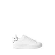 Gaëlle Paris Vita Läder Sneakers Modern Stil White, Herr