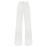 Pinko Vita Twillbyxor Wide Leg White, Dam