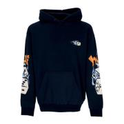 HUF Marinblå Hoodie med Dicey Po Design Blue, Herr