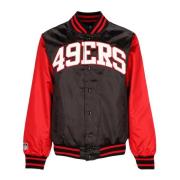 New Era NFL Satin Bomber Jacka San Francisco 49ers Black, Herr